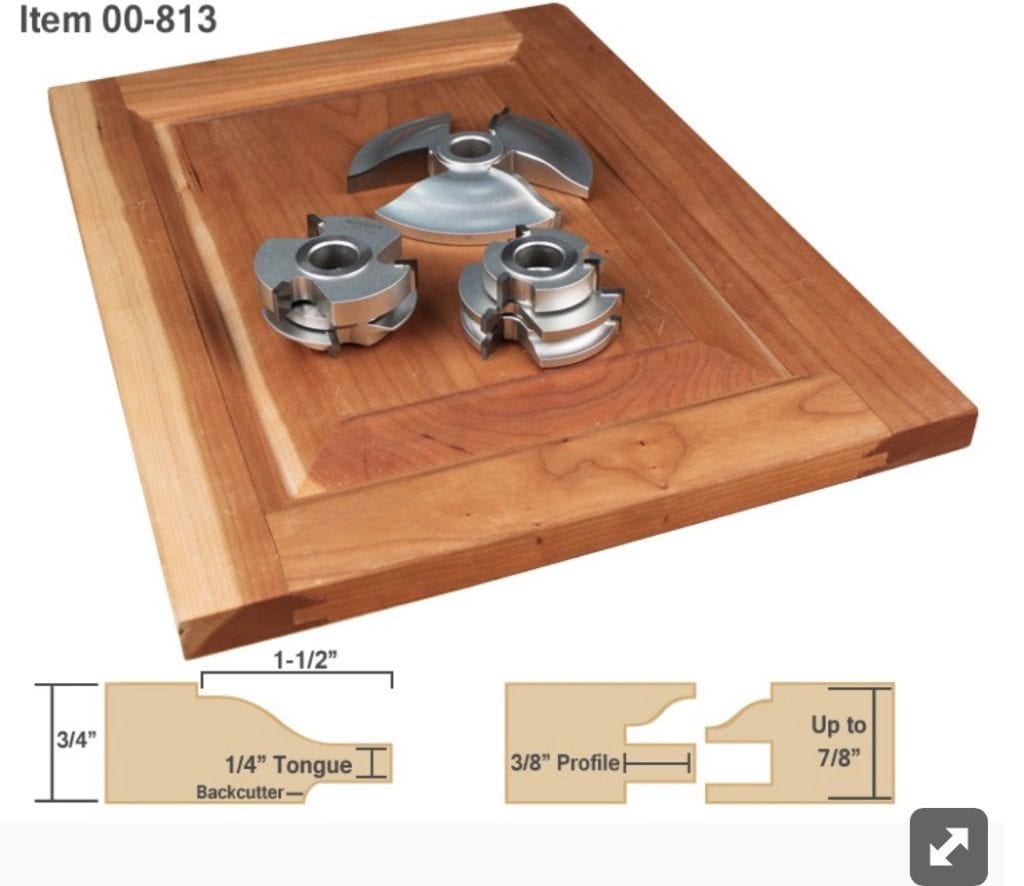 infinity tools, raised panel cutters