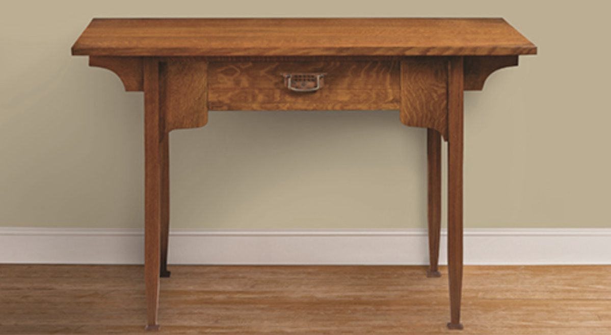 arts and craft desk made in woodworking class