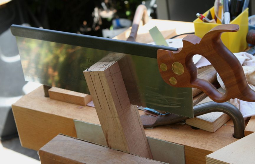 tenon layout with a saw